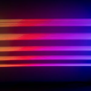 orange, red, purple strings of bright light to represent data segmentation. Blog image.